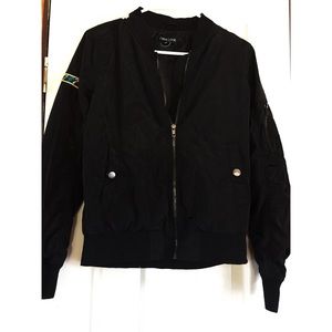 Black bomber jacket